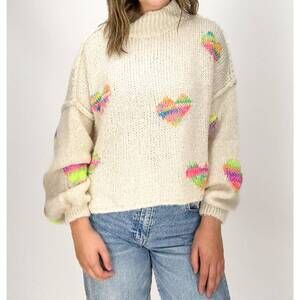 NEW ASTRID heart sweater in cream